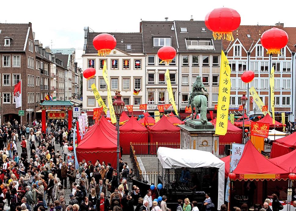 Chinese stands at a festival