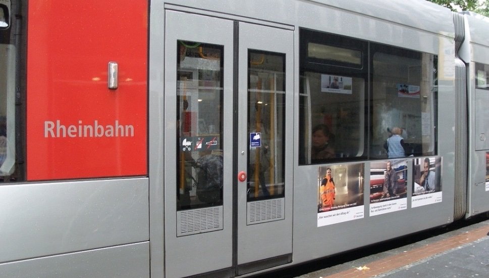 Tram doors on subway