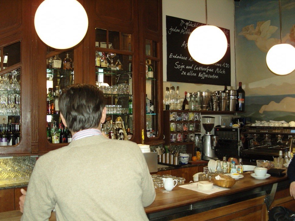 Bar with seated guest