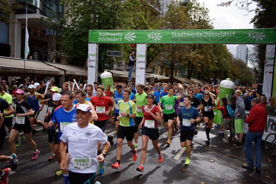 Runners at start of half marathon