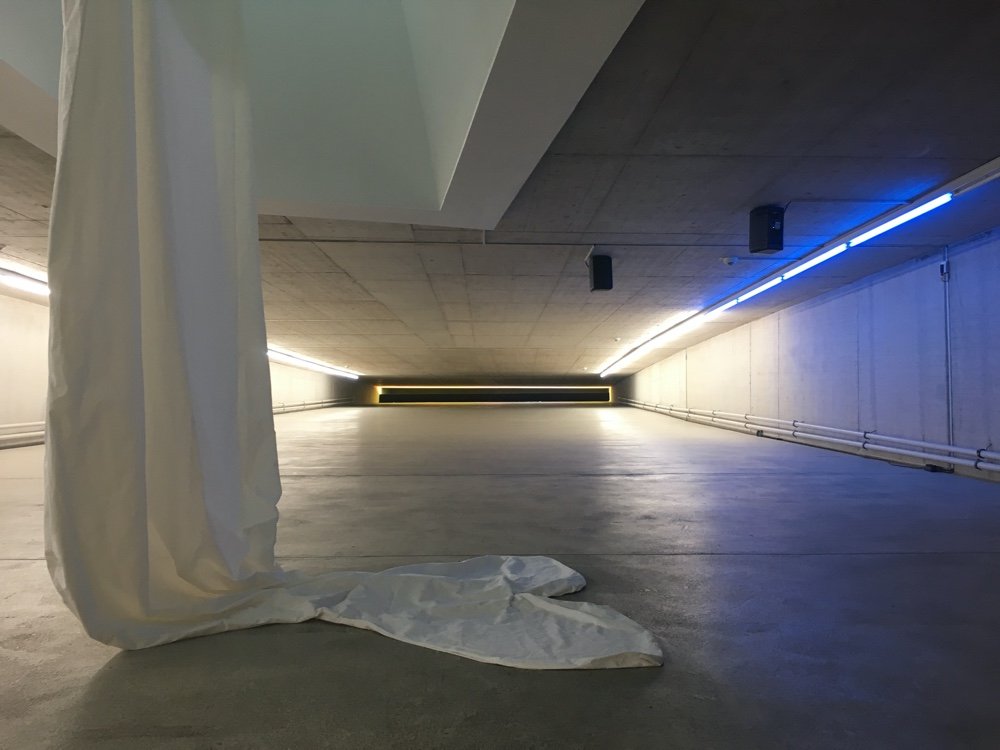 Art venue with contemporary exhibit