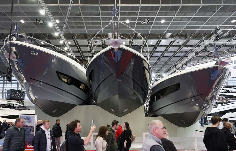 Scene at water sports trade fair