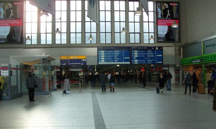 Interior view of railway station