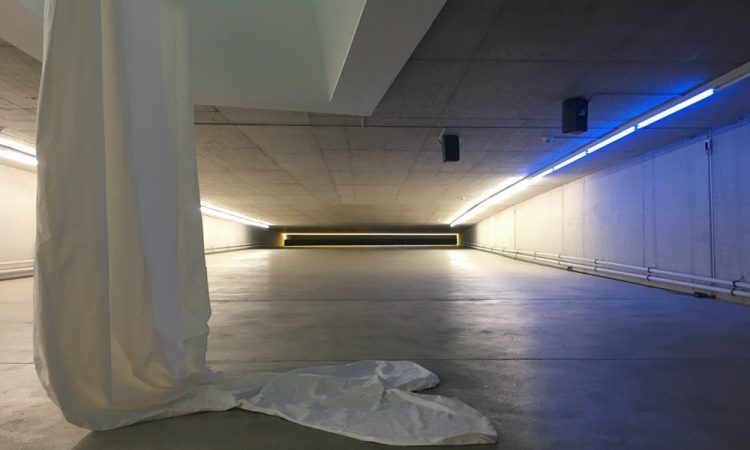 Art venue with contemporary exhibit