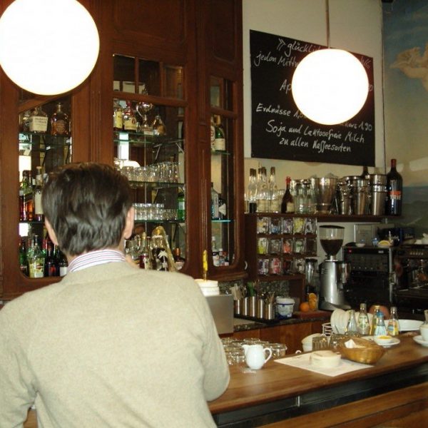 Bar with seated guest