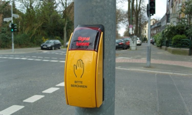 Pedestrian crossing call button